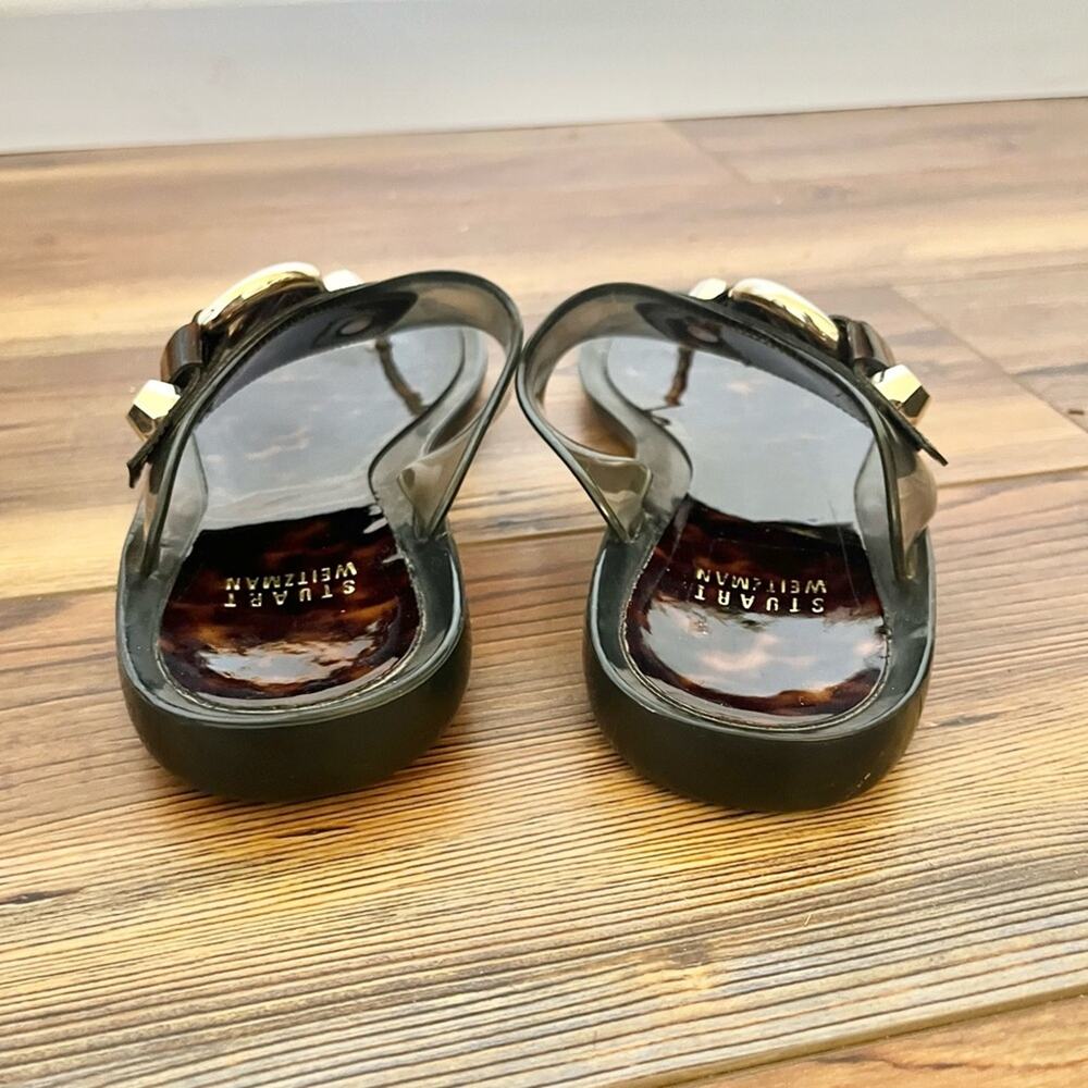 Stuart Weitzman Brown Tortoise Shell Jelly Sandal… - image 6